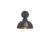 Industville Brooklyn Dome Wall Light, 8 Inch, Pewter & Copper, Pewter Holder in Copper Industville Copper