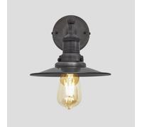 Industville Brooklyn Flat Wall Light, 8 Inch, Pewter, Pewter Holder