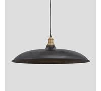 Industville Brooklyn Giant Bowl Pendant, 24 Inch, Pewter, Brass Holder