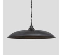 Industville Brooklyn Giant Bowl Pendant, 24 Inch, Pewter, Pewter Chain Holder