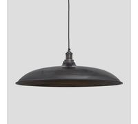 Industville Brooklyn Giant Bowl Pendant, 24 Inch, Pewter, Pewter Holder
