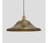 Industville Brooklyn Giant Hat Pendant, 21 Inch, Brass, Brass Holder