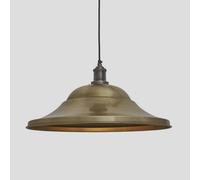 Industville Brooklyn Giant Hat Pendant, 21 Inch, Brass, Pewter Holder
