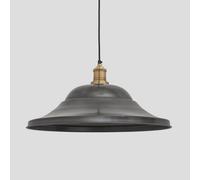 Industville Brooklyn Giant Hat Pendant, 21 Inch, Pewter, Brass Holder