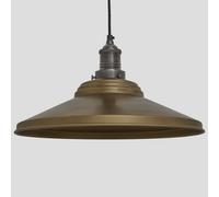 Industville Brooklyn Giant Step Pendant, 18 Inch, Brass, Pewter Holder
