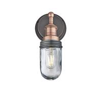 Industville - Brooklyn Outdoor & Bathroom Wall Light - Copper/Pewter