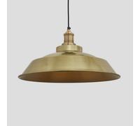 Industville Brooklyn Step Pendant, 16 Inch, Brass, Brass Holder
