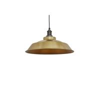 Industville Brooklyn Step Pendant, 16 Inch, Brass, Pewter Holder