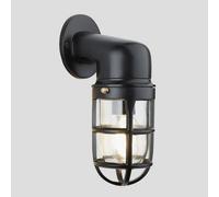 Industville Bulkhead Outdoor & Bathroom Sconce Wall Light, 12 Inch, Black