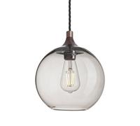 Industville Chelsea Glass Globe Pendant - 7 Inch, Mocha Glass Globe - 7 Inch, Shiny Bronze Pendant Holder