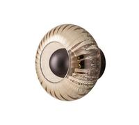 Industville Chelsea Glass Round Diffuser Wall Light - Mocha, Ribbed Glass Shade, Bronze Holder