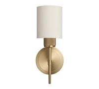 Industville Knurled Cylinder Torch Wall Light - Light Natural Cotton - Brass