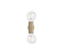 Industville Knurled Edison Double Wall Light, Brass in Bronze Industville Bronze
