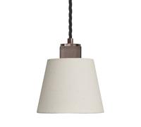 Industville Knurled Empire Pendant - Light Natural Cotton - Bronze Holder | Size: Medium Industville Bronze Medium