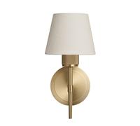 Industville Knurled Empire Torch Wall Light - Light Natural Cotton - Brass in Metallic Gold | Size: Medium Industville Metallic Gold Medium