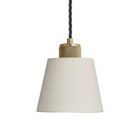 Industville Knurled Natural Cotton Empire Pendant Light in Gold | Size: Medium Industville Gold Medium