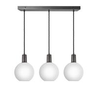 Industville Sleek Opal Glass Globe 3 Wire Cluster Lights - 7 inch - White | Size: Large Industville White Large