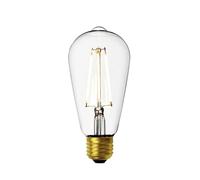 INDUSTVILLE - Vintage Led Edison Bulb Old Filament Lamp - 7W E27 Pear St64 - Vintage Edison Bulb - Warm Light - Glass - 14.5 X 6.4 CM