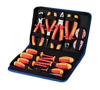 Induzeug 14 Piece VDE Insulated Tool Set with Electrician Pliers and Electrician Screwdriver Set, Tested to 10,000 Volts