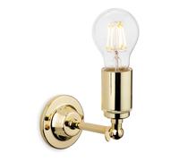 Indy 1 Light Indoor Candle Wall Light Polished Brass E27 Netlighting Gold One Size