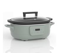 INDY VAC Magnifique 6 Quart Programmable Slow Cooker Removable Healthy Non-Stick Cookware - Small Kitchen Appliance for Family Dinners - Serves 6+ People - Heat Settings: