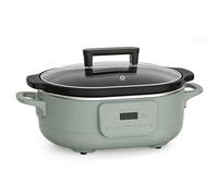 INDY VAC Magnifique 6 Quart Programmable Slow Cooker Removable Healthy Non-Stick Cookware - Small Kitchen Appliance for Family Dinners - Serves 6+ People - Heat Settings: