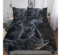 INDYAH Batman Duvet Cover Set 3D Printed Decorative Bedding Anime Quilt Cover Hidden Zipper Bedding Sets Comforter Cover Kids Adult Teens Double(200x200cm)