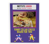 Indytute Funky Cellar Cheese Board for Two London Gift Experience - Cheese Tasting, Foodie, Gourmet, Culinary, Experience for Food Lovers, Artisan Gift
