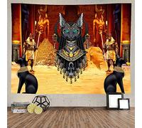 Ine Ive Ancient Egypt Tapestry Egyptian Godness Bastet Tapestry 80x60 Inches Egyptian Temple Tapestry Pyramid Pharaoh Mysterious Tapestries Wall Hanging for Bedroom Living Room Dorm Decor GTOKIE0073