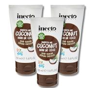 Inecto Naturals Coconut Hair Serum - Pack of 3 x 50ml, Nourishing Hair Treatment with Pure Coconut Oil for Smooth, Shiny, and Healthy-Looking Hair