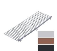 INEFA 100cm Drain Cover Leaf Guard 100-160mm Grey guttering mesh