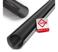 INEFA 10x Gutter Leaf Guard, 2m, for 100-125mm (4-5") gutters, Black, Gutter mesh Insert, Made in Germany