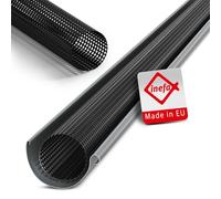 INEFA 10x Gutter Leaf Guard, 2m, for 125-180mm (5-7") gutters, Black, Gutter mesh, Made in Germany