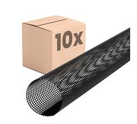 INEFA 10x Gutter Leaf Guard 2m x 125-180mm Gutter mesh PVC Black Gutter Covers