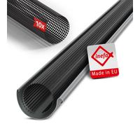 INEFA 10x Leaf Protection Grille 100-125mm x 2m Black Plastic
