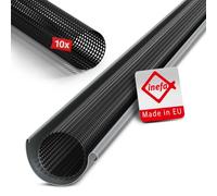 INEFA 10x Leaf Protection Grille 125-180mm x 2m Black Plastic