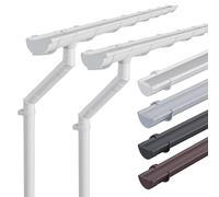 INEFA 2X Gutter Set Plastic, Half-Round 100mm, 6m White