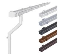 INEFA 2X Plastic Gutter Set, Box Gutter 68mm, 5m White