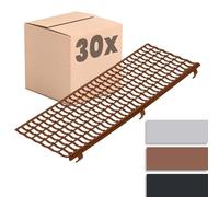 INEFA 30x Drain Cover Leaf Guard 100cm Ø 100-160mm Brown guttering mesh