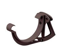 INEFA Adjustable Fascia Board Holder for Half-Round Gutter, PVC 125mm, Dark Brown Gutter Bracket Gutter Accessories, Made in Germany