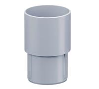 INEFA Downpipe Connector, PVC 50mm Grey Downpipe Connector, Gutter Accessories, Simple Push-fit Installation, Made in Germany