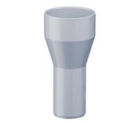 INEFA Downpipe Reducer 75/50mm, Grey Plastic downpipe Accessories, Connecting piece, Simple Push-fit Installation, Made in Germany
