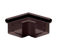 INEFA Gutter Angle 90 Degrees Box-Shaped External Angle, PVC 68mm Dark Brown Bead Outside, Connecting Piece Gutter Accessories, Made in Germany