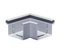 INEFA Gutter Angle 90 Degrees Box-Shaped External Angle, PVC 68mm Grey External Bead, Connecting Piece Gutter Accessories, Made in Germany