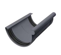INEFA Gutter Connector, Half-Round 100mm Anthracite Plastic
