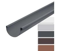 INEFA Gutter, Half-Round 2m x 100mm Anthracite Plastic