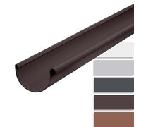 INEFA Gutter, Half-Round 2m x 100mm Dark Brown Plastic