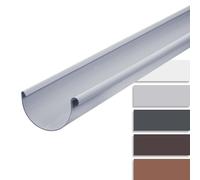 INEFA Gutter, Half-Round 2m x 150mm Grey Plastic