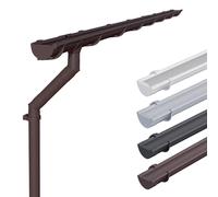 INEFA Gutter Set Plastic, Half-Round 100mm, 3m Dark Brown