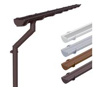 INEFA Gutter Set Plastic, Half-Round 5m, 125mm Dark Brown